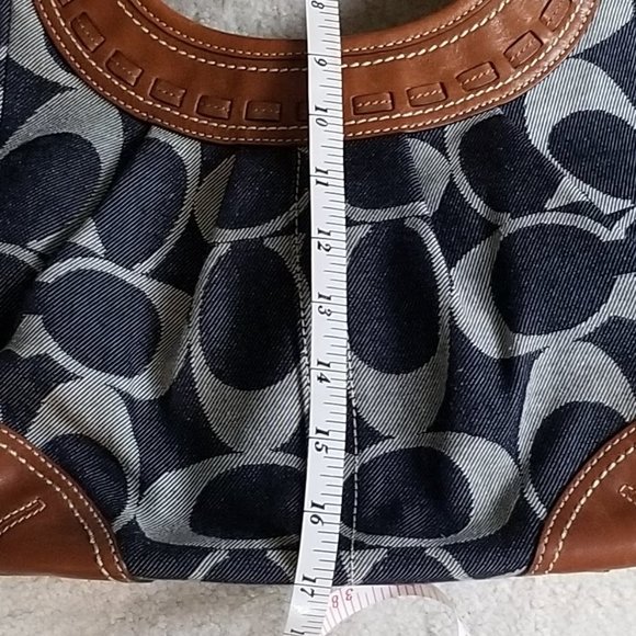 Vintage Coach Leather and Denim Collection Bag - Picture 10 of 14